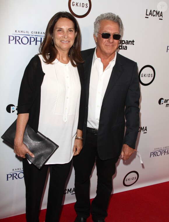 Dustin Hoffman et sa femme Lisa Hoffman - Première de "Kahlil Gibran's The Prophet" à Los Angeles le 29 juillet 2015. 