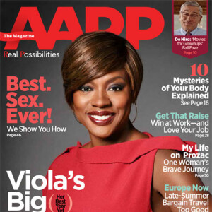Viola Davis en couverture du numéro d'août/septembre 2015 du magazine AARP.