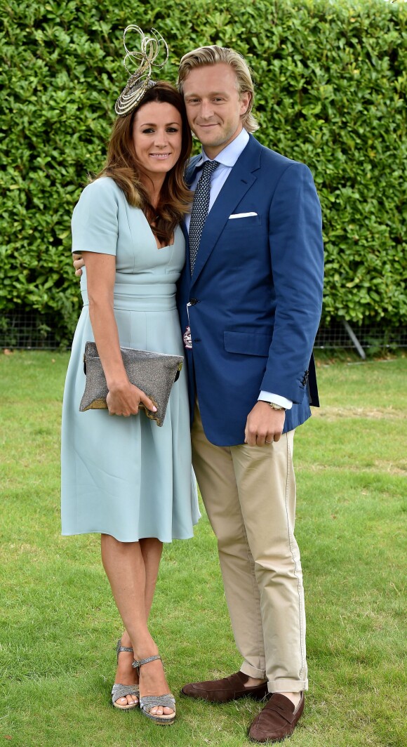 Natalie Pinkham, ex du prince Harry, et son mari Owain Walbyoff au Glorious Goodwood le 30 juillet 2015 à Midhurst.