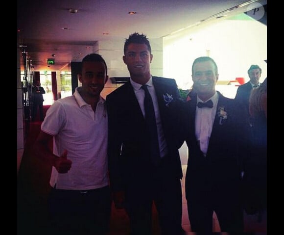 Cristiano Ronaldo au mariage de son grand ami Jorge Mendes à Porto le 2 août 2015. 