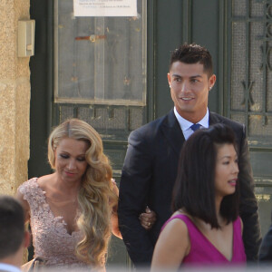 Cristiano Ronaldo au mariage de son grand ami et agent Jorge Mendes à Porto le 2 août 2015. 