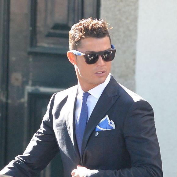 Cristiano Ronaldo au mariage de son grand ami et agent Jorge Mendes à Porto le 2 août 2015. 