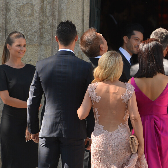 Cristiano Ronaldo au mariage de son grand ami et agent Jorge Mendes à Porto le 2 août 2015. 
