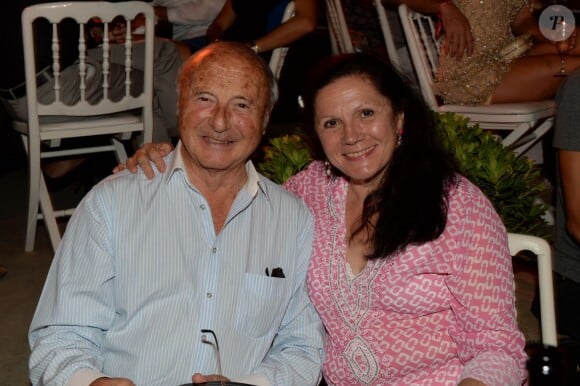 Semi-Exclusif - Le maire de Saint-Tropez, Jean-Pierre Tuveri, et sa femme Cecilia lors de la troisième édition de la soirée "Fight Night" à Saint-Tropez au coeur de La Citadelle, le 4 août 2015