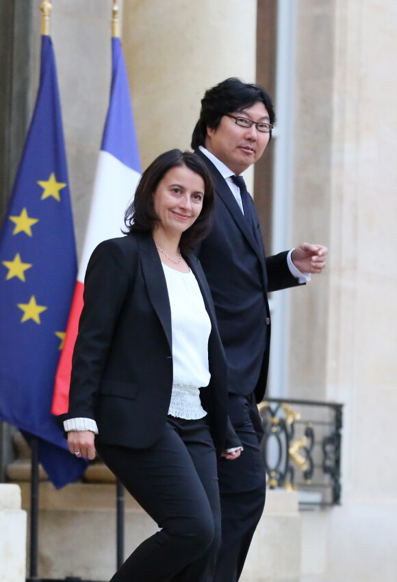 Cécile Duflot et Jean-Vincent Placé au Palais de l'Élysée à Paris, le 17 septembre 2013.
