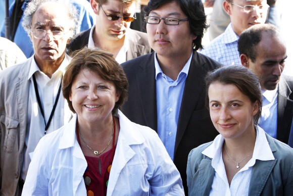 Martine Aubry, Cécile Duflot et Jean-Vincent Placé à La Rochelle, le 29 août 2009. 