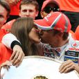 Jessica Michibata et Jenson Button, le 2 septembre 2012 lors du Grand Prix de Belgique à Spa-Francorchamps