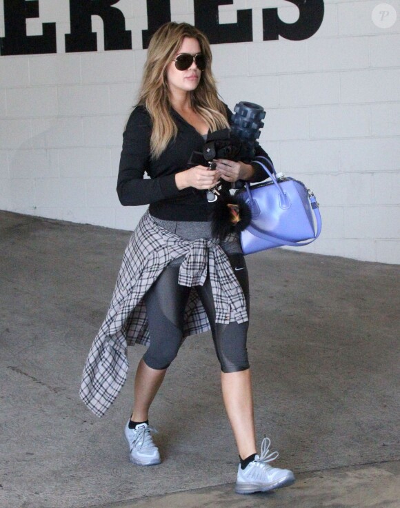 Khloe Kardashian se rend à son cours de gym à Beverly Hills, le 24 mars 2015.