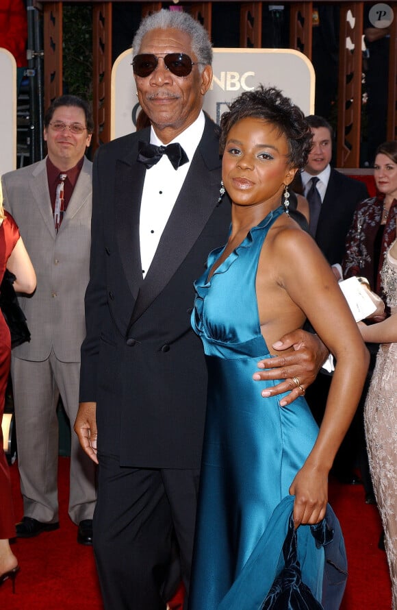 Morgan Freeman et sa petite-fille actrice E'Dena Hines, aux Golden Globe Awards 2005.