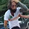Vittorio Brumotti après avoir été agressé sur une route du nord de l'Italie - août 2015