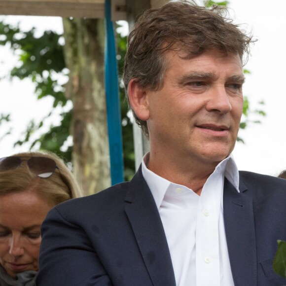 Arnaud Montebourg, ancien ministre de l'Économie, du Redressement productif et du Numérique, à la Fête de la Rose à Frangy-en-Bresse le 23 août 2015.