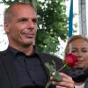 L'ancien ministre grec de l'Economie Yanis Varoufakis lors de la Fête de la Rose à Frangy-en-Bresse le 23 août 2015.