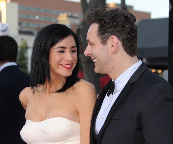 Sarah Silverman et son compagnon Michael Sheen à Los Angeles, le 15 mai 2014.