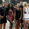 Rafael Nadal, Madison Keys, Serena Williams, Maria Sharapova, Nick Kyrgios, Andre Agassi, Roger Federer, Grigor Dimitrov, John McEnroe, Eugenie Bouchard, et Pete Sampras - Les plus grands joueurs de tennis mondiaux ont fait une démonstration au "Nike's NYC Street Tennis" à New York le 24 août 2015