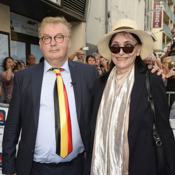 Dominique Besnehard et Ana Karina - Avant-première du film "Belles Familles" lors de l'ouverture de la 8e édition du Festival du film francophone d'Angoulême le 25 août 2015