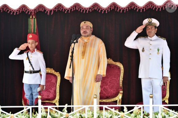 Image des célébrations solennelles du 16e anniversaire de l'avènement du roi Mohammed VI du Maroc, fin juillet 2015 à Rabat.