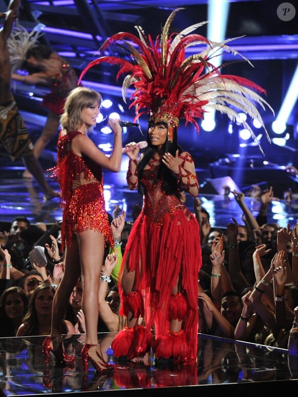 Nicki Minaj et Taylor Swift - Soirée des MTV Video Music Award,s à Los Angeles, le 30 août 2015