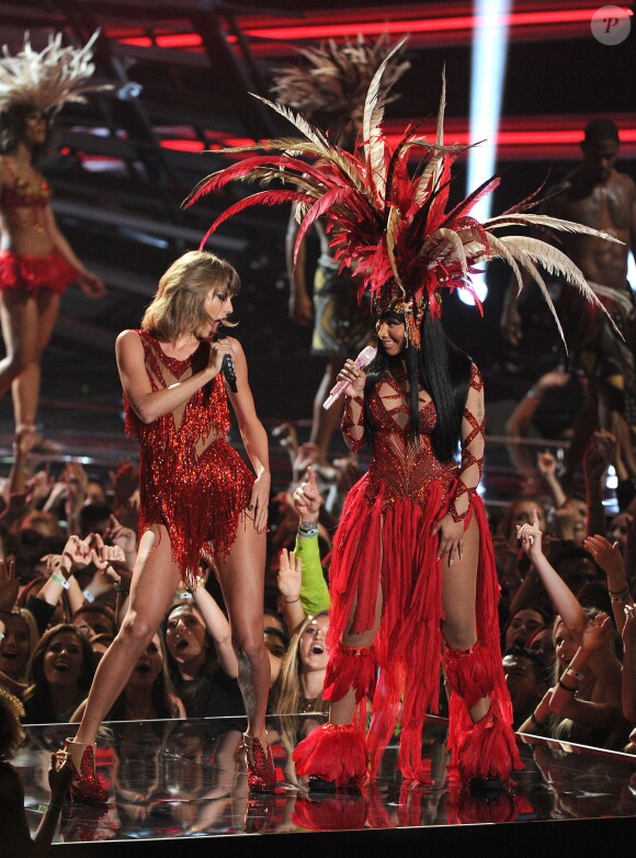 Nicki Minaj et Taylor Swift - Soirée des MTV Video Music Award,s à Los Angeles, le 30 août 2015