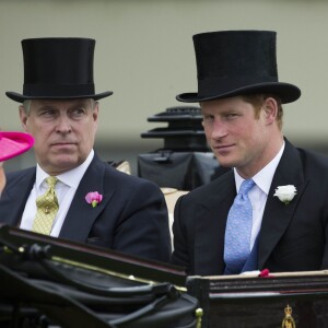 Le prince Harry et le prince Andrew, duc d'York - Course hippique "Royal Ascot 2015", le 16 juin 2015.  The first day of the Royal Ascot meeting,which is attended by The Queen and other members of the Royal Family. 16/06/201516/06/2015 - Ascot