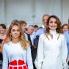 Jordan's Queen Rania Al Abdullah, with her eldest daughter Princess Iman bint Abdullah (L), attends 'MEDEF' (French managers union) Summer 2015 University Conference on August 26, 2015 in Jouy-en-Josas, France. Photo by Royal Palace via Balkis Press/ABACAPRESS.COM28/08/2015 - Paris