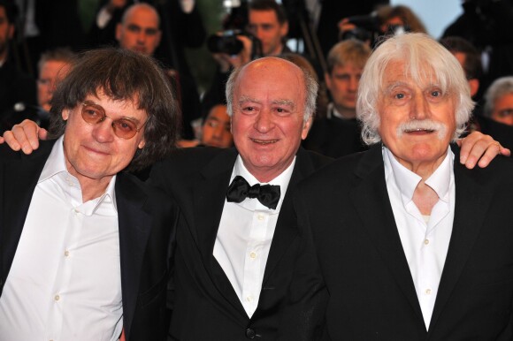 Cabu, Georges Wolinski and Francois Cavanna arriving at the Palais des Festivals in Cannes, South of France, May 17, 2008, for the screening of Woody Allen's Vicky Cristina Barcelona presented out of competition at the 61st Cannes Film Fesival. Photo by Hahn-Nebinger-Orban/ABACAPRESS.COM17/05/2008 - Cannes