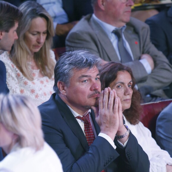 David Douillet lors du grand rassemblement de soutien aux Chrétiens d' Orient au Cirque d' hiver à Paris, le 23 juin 2015