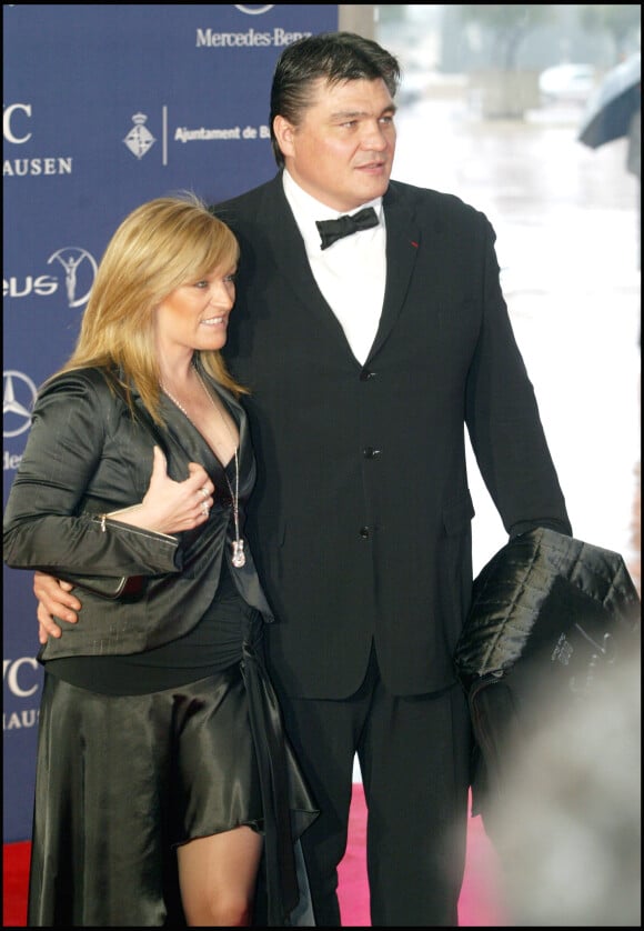 David Douillet et sa femme Valérie aux Sports Awards Laureus de Barcelone, le 2 avril 2007