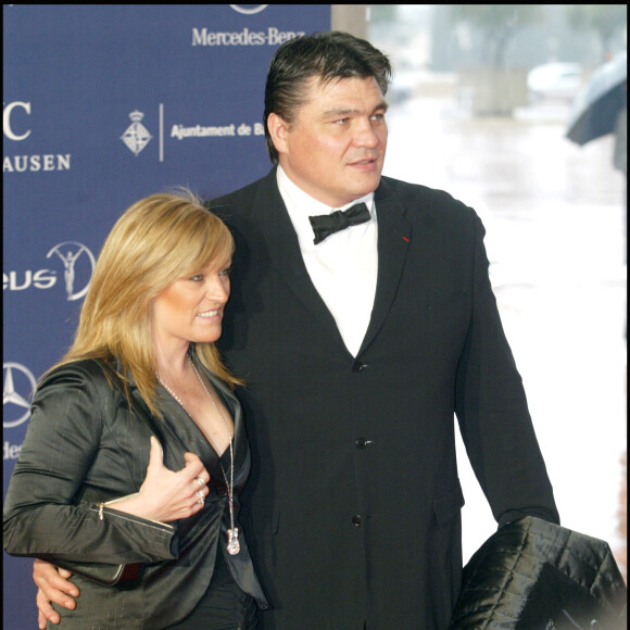 David Douillet et sa femme Valérie aux Sports Awards Laureus de Barcelone, le 2 avril 2007