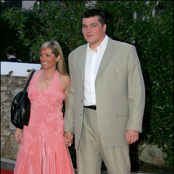 David Douillet et sa femme Valérie lors la soirée Laureus / Vogue Welcome Party à Estoril, le 15 mai 2005