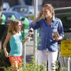 Jennifer Garner emmène sa fille Violet manger une glace à Pacific Palisades, le 2 septembre 2015