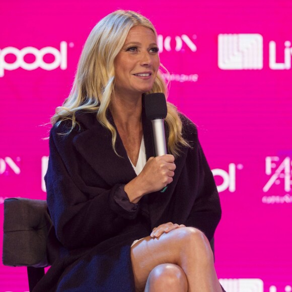Gwyneth Paltrow en conférence de presse pour leFall-Winter Fashion Fest 2015 à la boutique Liverpool à Mexico le 3 septembre 2015