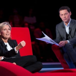 Exclusif - Enregistrement de l'émission "Le Divan" présentée par Marc-Olivier Fogiel avec Claire Chazal en invitée, le 23 mai 2015.