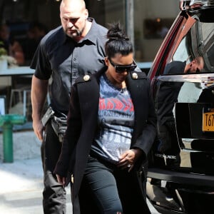 Kim Kardashian, enceinte à New York, le 7 septembre 2015.