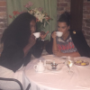Serena Williams et Kim Kardashian en tête-à-tête dans un restaurant new-yorkais. Photo publiée le 7 septembre 2015.