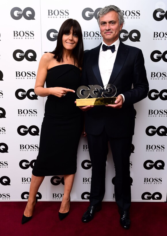 Claudia Winkleman et José Mourinho lors de la cérémonie des 2015 GQ Men of the Year Awards à la Royal Opera House de Londres, le 8 septembre 2015