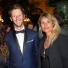 Reem Kherici, Romain Grosjean et Nikita Lespinasse lors du gala de charité au profit de l'association "Enfance et Cancer" à l'hôtel InterContinental de Paris, le 9 septembre 2015