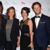 Marco Prince et sa compagne Alice, Romain Grosjean et sa femme Marion Jollès lors du gala de charité au profit de l'association "Enfance et Cancer" à l'hôtel InterContinental de Paris, le 9 septembre 2015