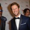 Marco Prince et Romain Grosjean lors du gala de charité au profit de l'association "Enfance et Cancer" à l'hôtel InterContinental de Paris, le 9 septembre 2015