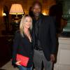 William Gallas et sa compagne Jessica lors du gala de charité au profit de l'association "Enfance et Cancer" à l'hôtel InterContinental de Paris, le 9 septembre 2015