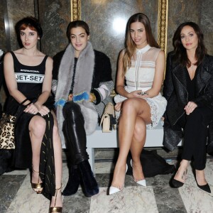 Lilah Parsons, Paula Goldstein, Chelsea Leyland, Amber le Bon and Natalie Imbruglia au défilé de mode Sass & Bide lors de la Fashion Week à Londres, le 20 février 2015