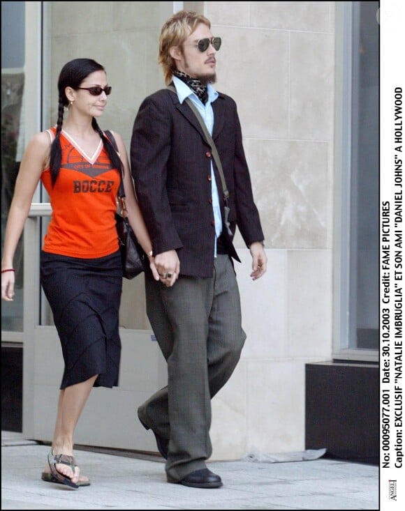 Natalie Imbruglia et son ex-mari Daniel Johns à Hollywood le 30 octobre 2003