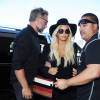Jessica Simpson et son mari Eric Johnson arrivent à l'aéroport de LAX à Los Angeles, le 7 septembre 2015