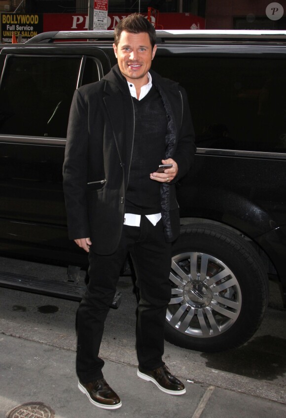Nick Lachey arrive à l'émission "The Today Show" à New York, le 27 février 2014.