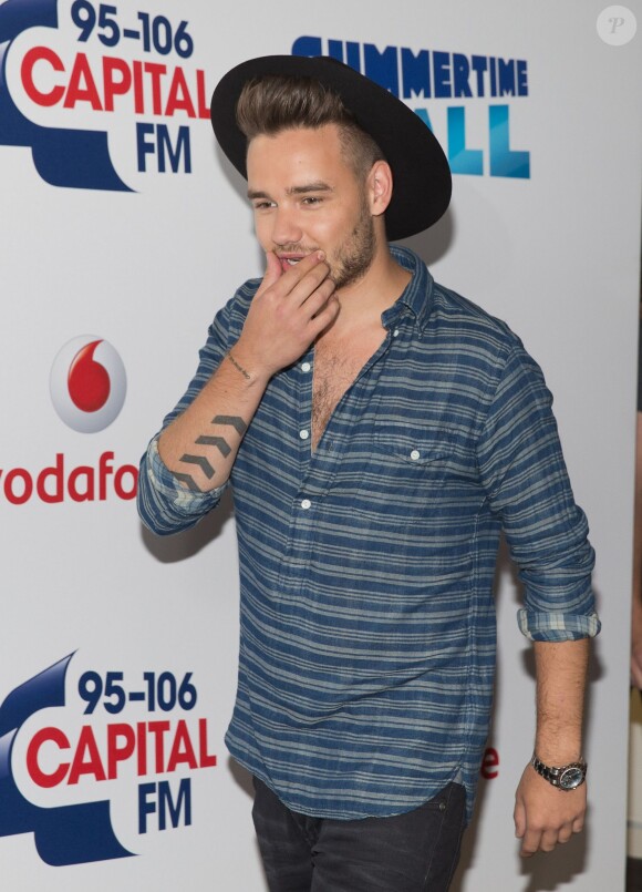 Liam Payne (One Direction) - Arrivée des people à l'évènement "Summertime Ball" de Capital FM à Londres, le 5 juin 2015.