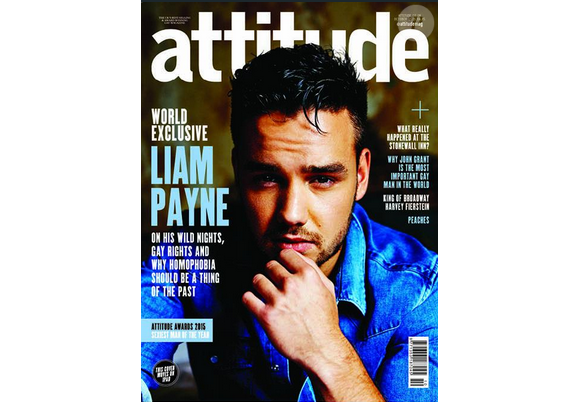 Liam Payne en couverture du magazine Attitude en kiosques le 16 septembre 2015