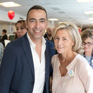 Youri Djorkaeff et Claire Chazal, à la 11e édition du "BGC Charity Day" à Paris le 11 septembre 2015.