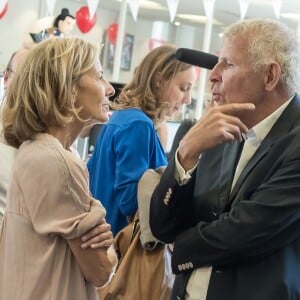 Patrick Poivre d'Arvor et Claire Chazal, à la 11e édition du "BGC Charity Day" à Paris le 11 septembre 2015.