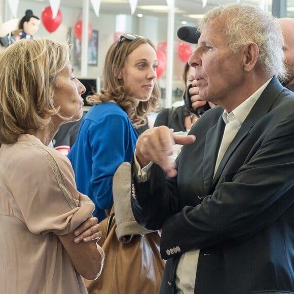 Patrick Poivre d'Arvor et Claire Chazal, à la 11e édition du "BGC Charity Day" à Paris le 11 septembre 2015.