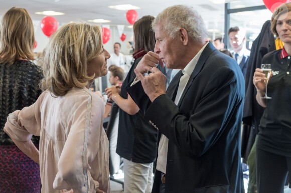 Patrick Poivre d'Arvor et Claire Chazal, à la 11e édition du "BGC Charity Day" à Paris le 11 septembre 2015.