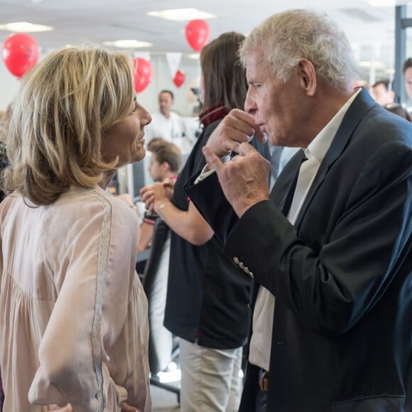 Patrick Poivre d'Arvor et Claire Chazal, à la 11e édition du "BGC Charity Day" à Paris le 11 septembre 2015.